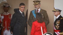 Llegada de los reyes y la princesa Leonor  para presidir el desfile militar