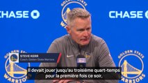 Warriors - Kerr : “On est toujours nerveux quand Steph se blesse”