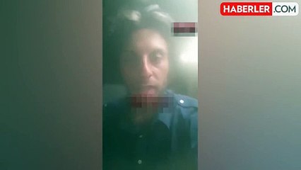 Polisi ensesinden bıçaklayan alçağın daha önce çektiği video ortaya çıktı