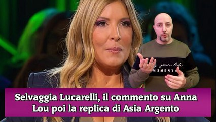 Selvaggia Lucarelli, il commento su Anna Lou poi la replica di Asia Argento