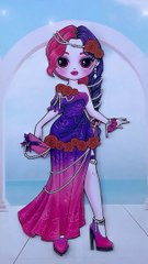 Violent change blood girl dress up #handmade #cartoon #dress up #dance #stop motion animation