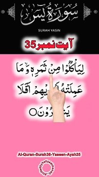 Al-Quran - Surah 36 - Yaseen - Ayah 35 | daily tilawat quran | hafiz salman ali