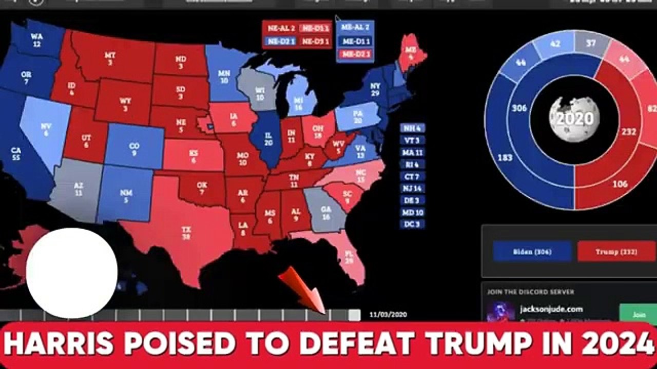 Latest Polls Show Harris Poised to Defeat Trump in 2024 Election Map!