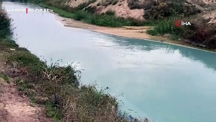 Çorlu Deresi turkuaz renge büründü