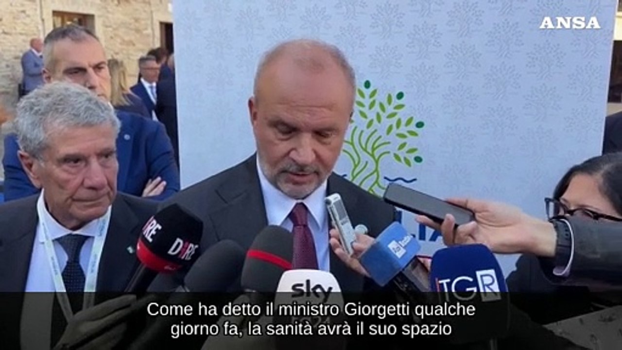 Schillaci: "In manovra piu' soldi a sanita' ma vanno spesi bene"