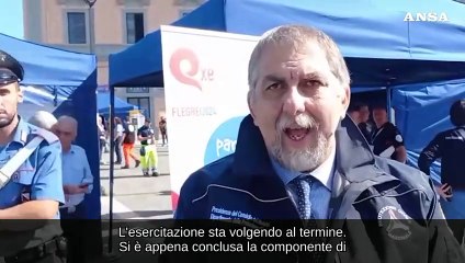 Скачать видео: Prova d'evacuazione ai Campi Flegrei, Ciciliano: 