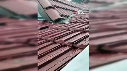 Ceviz büyüklüğünde dolu yağdı