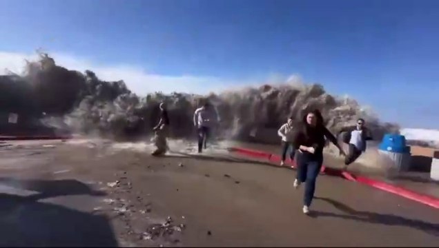 They were filming on the beach when suddenly this happened