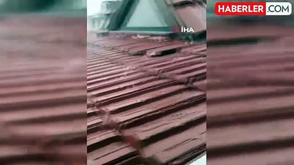 Biga'da Ceviz Büyüklüğünde Dolu Yağışı