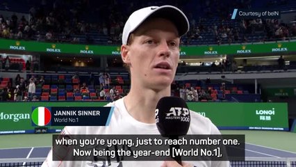 Video herunterladen: 'A dream come true' as Sinner clinches year-end world No.1