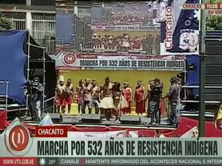 Pueblo venezolano marcha para conmemorar el Día de la Resistencia Indígena