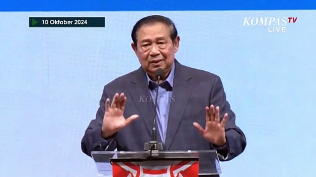 [FULL] Pidato Susilo Bambang Yudhoyono: Cerita saat Jadi Presiden hingga Diskusi dengan Prabowo