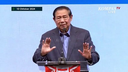 [FULL] Pidato Susilo Bambang Yudhoyono: Cerita saat Jadi Presiden hingga Diskusi dengan Prabowo