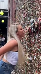 Wall Of Chewing Gum  दनय क सबस गद दवर  viral shorts tranding factsinhindi facts_1080p