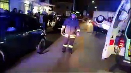 Auto ribaltata a San Nicol? a Tordino di Teramo