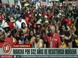 Alc. Carmen Meléndez marcha junto al pueblo para conmemorar el Día de la Resistencia Indígena