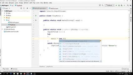 Java lessons - 14. AudioStream for Music