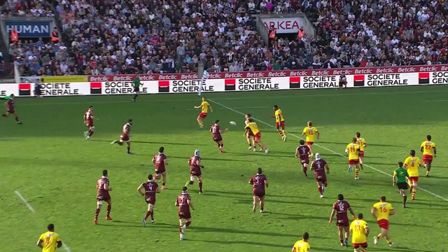 TOP 14 - Essai de Enzo REYBIER 2 (UBB) - Union Bordeaux-Bègles – USA Perpignan