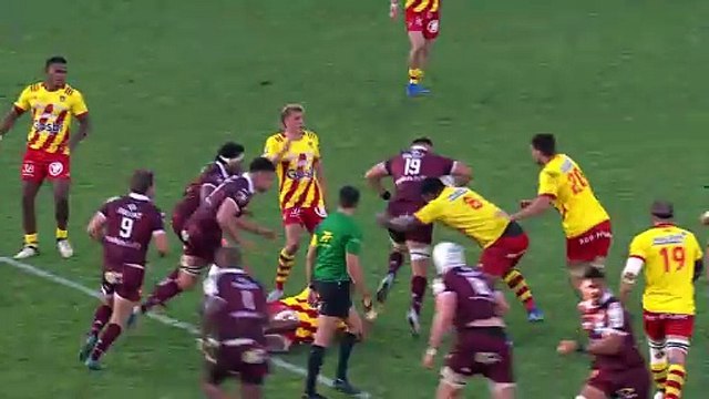 TOP 14 - Essai de Romain BUROS 2 (UBB) - Union Bordeaux-Bègles – USA Perpignan
