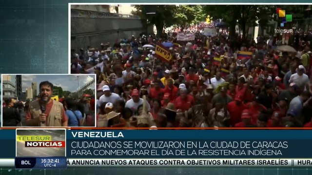 Ciudadanos se movilizaron por el día de la Resistencia Indígena en Caracas