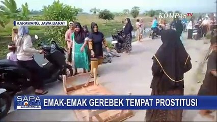 Di Karawang, Emak-Emak Kompak Gerebek Rumah yang Diduga Tempat Prostitusi