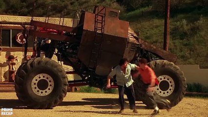 MONSTER TRUCK driven by a DEMON CHASES the CARS on a road to COMPLETE his RITUAL