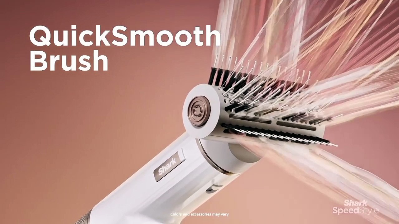 Shark Hair Dryer SpeedStyle RapidGloss Finisher and High-Velocity Dryer, Ionic Hair Blow Dryer with IQ Speed Styling and Drying Suite, No Heat Damage, Best for Straight and Wavy Hair, Silk, HD331