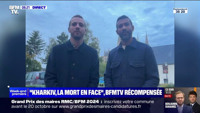 BFMTV récompensée pour le reportage Kharkiv, la mort en face : nos reporters Nicolas Coadou et David Couloume témoignent