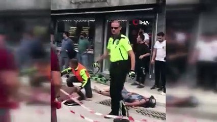 Bisiklet yarışında talihsiz kaza