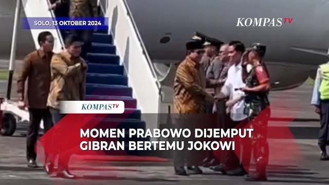 Momen Prabowo Subianto Dijemput Gibran Rakabuming, Bertemu Presiden Jokowi di Solo