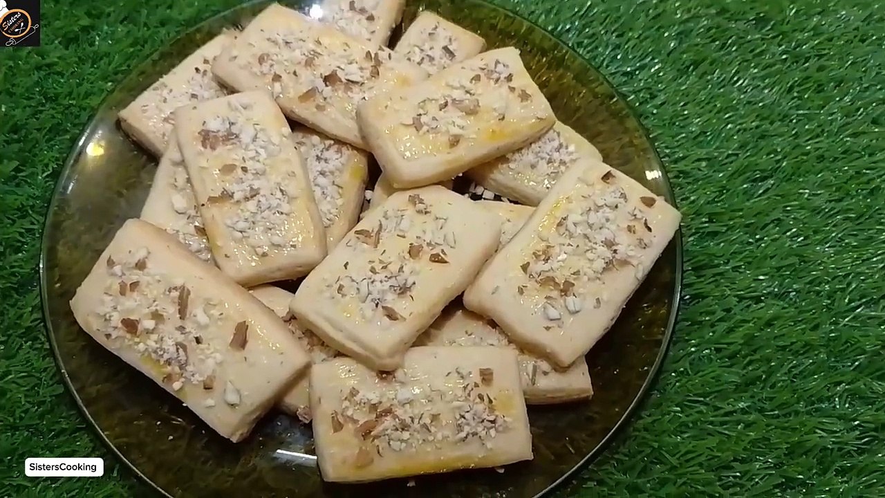 Almond Biscuit Recipe ｜ Without Oven Biscuit Recipe ｜ Easy and Quick Biscuit Recipe