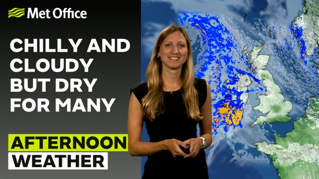 Met Office Weather Forecast 13/10/2024 - Cloudy with some sunshine in the east