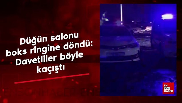 Düğün salonu boks ringine döndü: Davetliler böyle kaçıştı