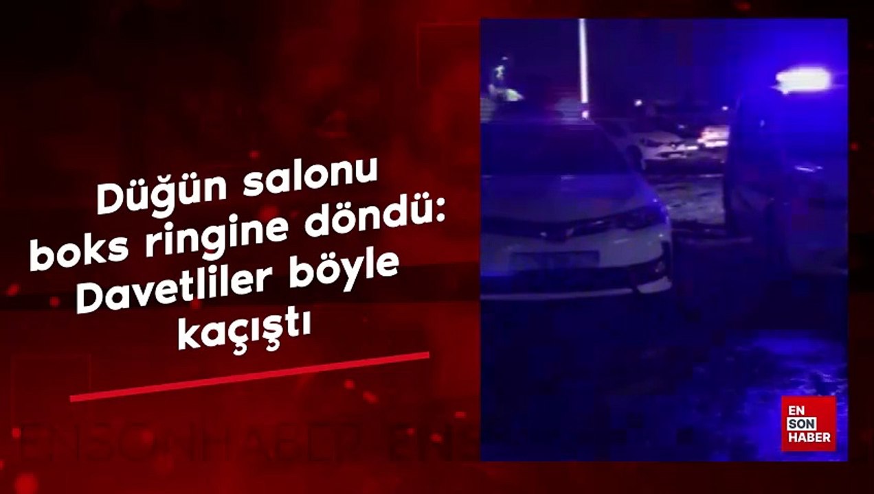 Düğün salonu boks ringine döndü: Davetliler böyle kaçıştı
