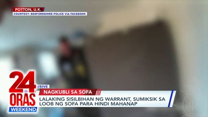 ONLINE EXCLUSIVE: Lalaking sisilbihan ng warrant, sumiksik sa loob ng sofa para hindi mahanap | 24 Oras Weekend