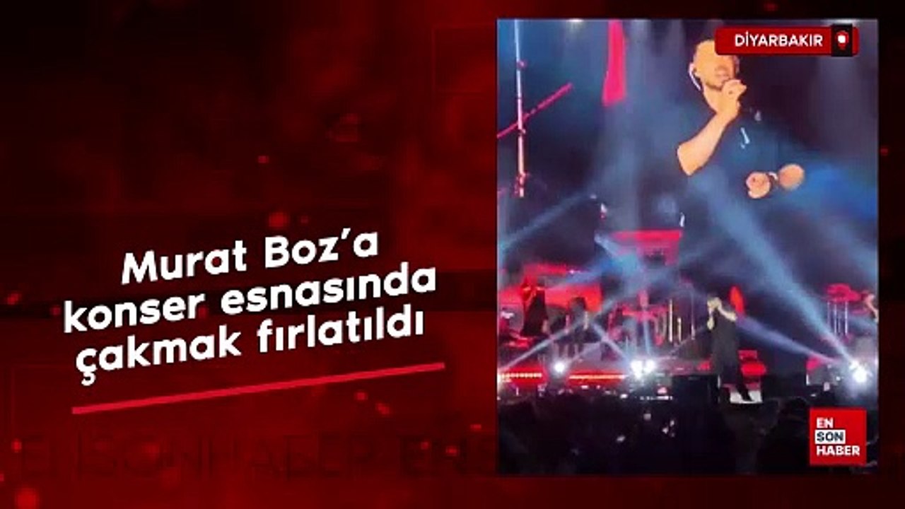Diyarbakır'da konser veren Murat Boz'a çakmak fırlatıldı