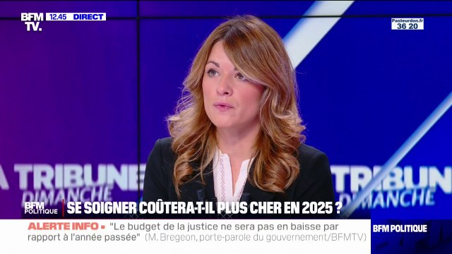 Maud Bregeon assure que le gouvernement sera vigilant à ce que l'augmentation des prix des mutuelles soient le plus faible possible