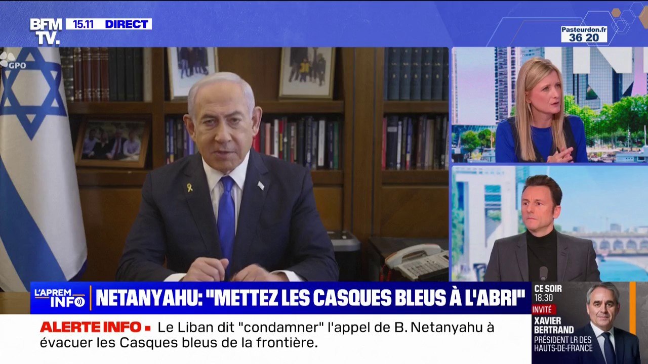Le Liban dit "condamner" l'appel de Benjamin Netanyahu à mettre "les Casques bleus à l'abri"