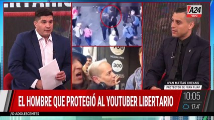  Quién es el protector de Fran Fijap, el YouTuber agredido en la marcha contra el veto de Milei