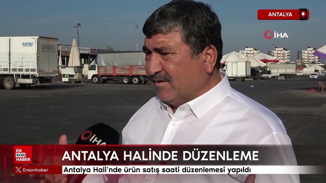 Antalya Hali'nde ürün satış saati düzenlemesi