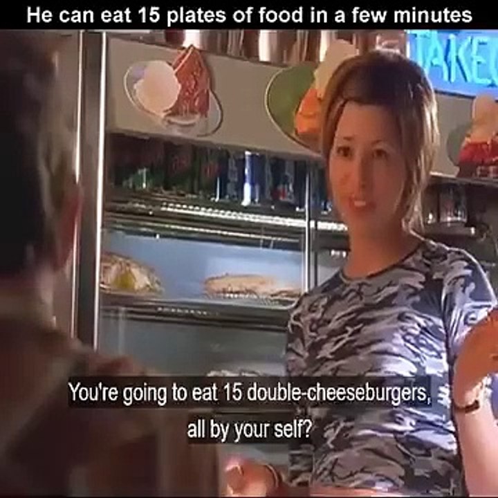 A man has eaten 15 plates of food