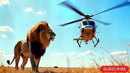 Lion Attack on Helicopter: Incredible Safari Encounter