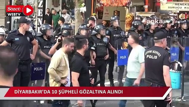 Diyarbakır’da DEM Parti’nin basın açıklamasının ardından 10 şüpheli gözaltına alındı