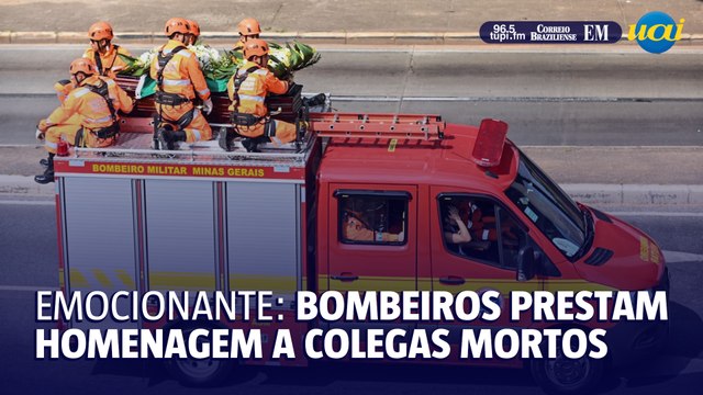 Emocionante: bombeiros prestam homenagem a colegas mortos