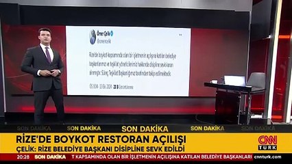 Rize'de boykot restoran açılışı! Rize Belediye Başkanı disipline sevk edildi