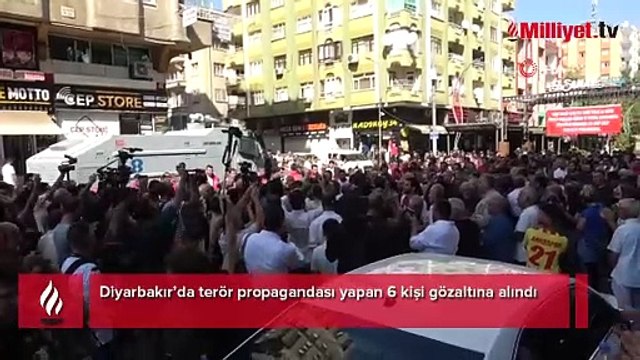 Diyarbakır’da izinsiz gösteride terör propagandası yapan 6 kişi gözaltına alındı