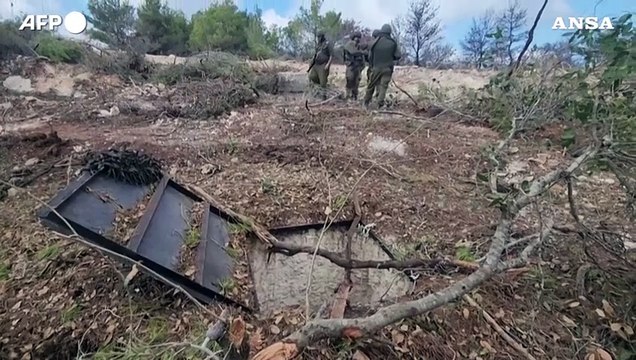 Libano, l'Idf mostra un presunto tunnel di Hezbollah vicino a base Onu