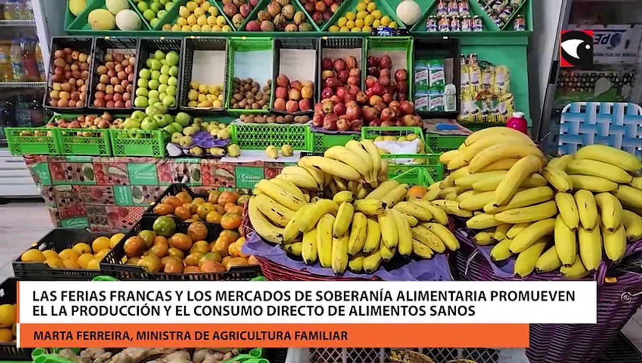 Las ferias francas y los mercados de soberanía alimentaria promueven el la producción y el consumo directo de alimentos sanos