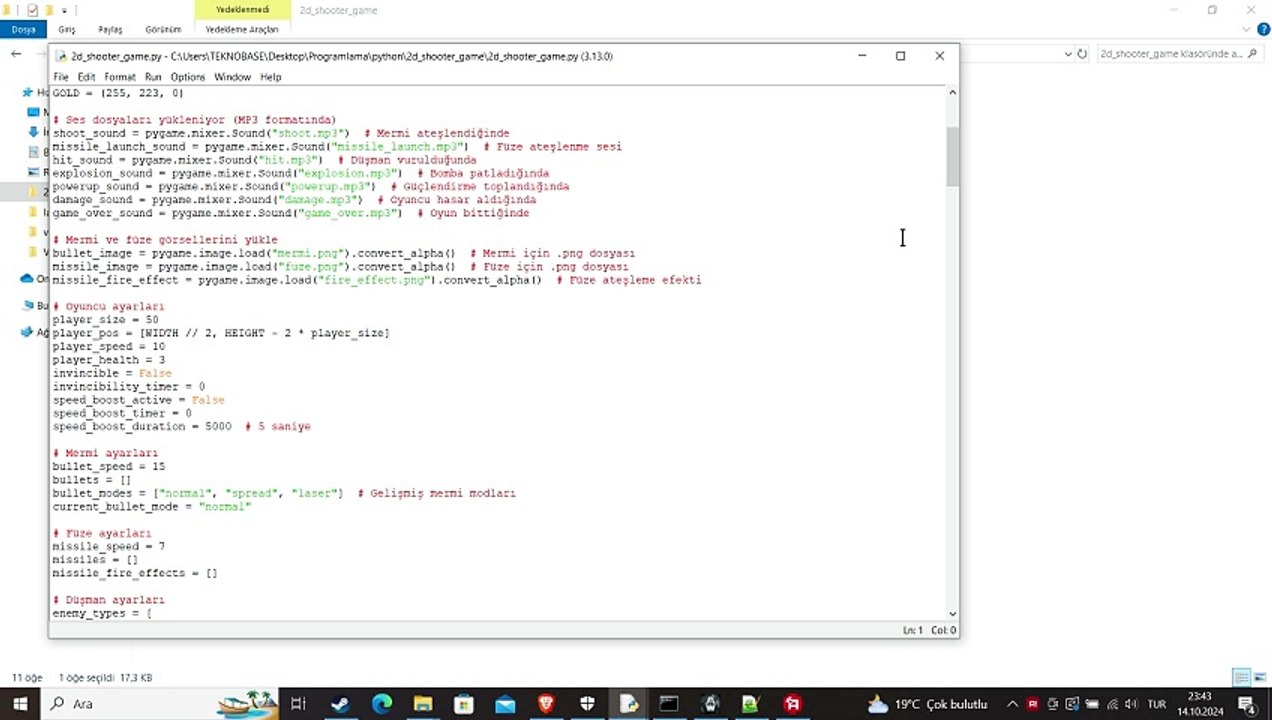 Python 2d Atış Oyunu Game Play
