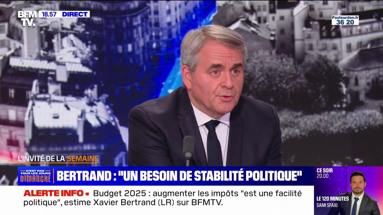 Xavier Bertrand: "On doit aider Michel Barnier et souhaiter qu'il réussisse"